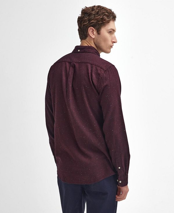 Barbour Tainsbury Tailored Long Sleeved Shirt Bordeaux | BABO87863