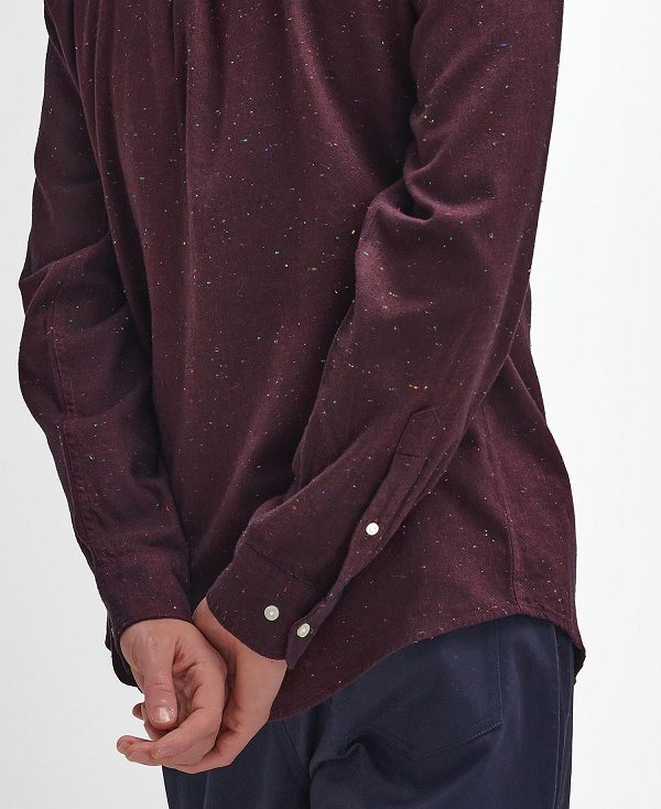 Barbour Tainsbury Tailored Long Sleeved Shirt Bordeaux | BABO87863