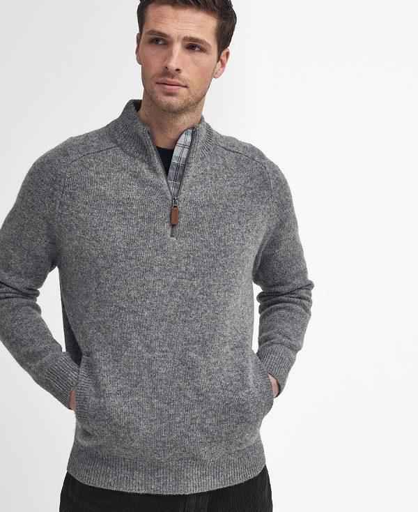 Barbour Talder Half-zip Jumper Grå | BABO88676