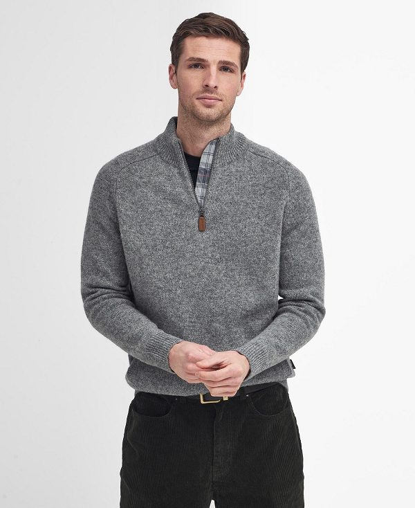 Barbour Talder Half-zip Jumper Grå | BABO88676