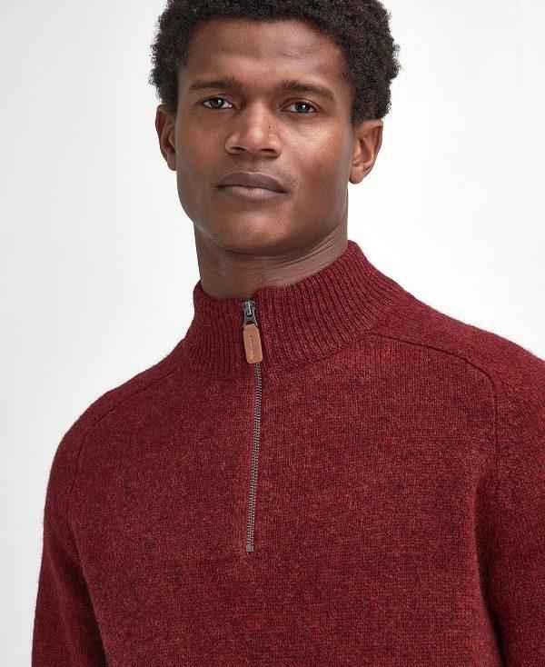 Barbour Talder Half-zip Jumper Rød | BABO88674