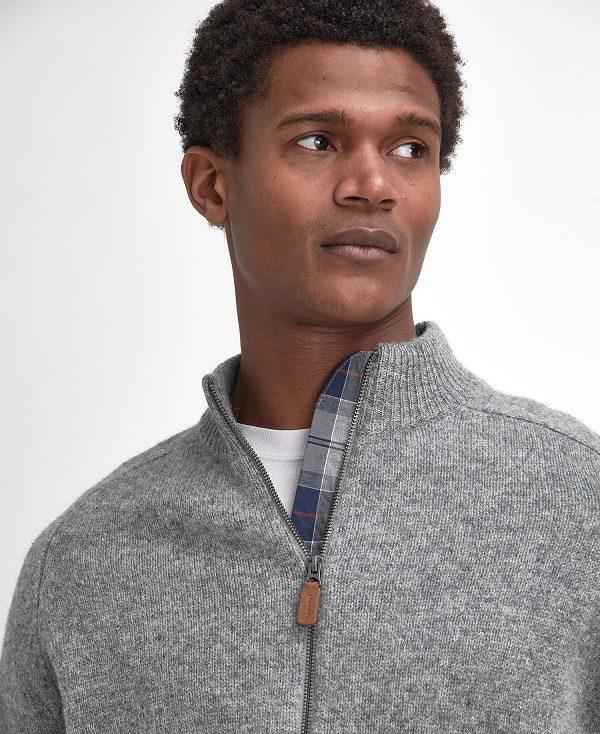 Barbour Talder Zip-up Jumper Grå | BABO88687