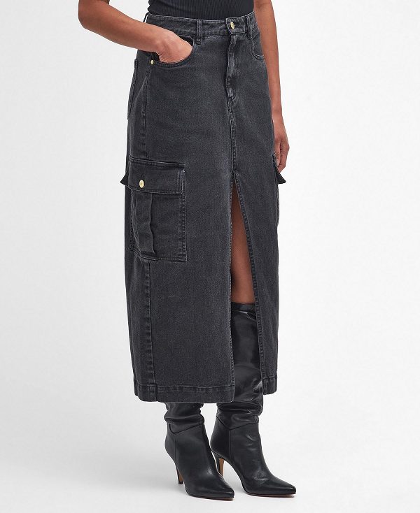 Barbour Tamsin Cargo Midi Skirt Dyb Grå | BABO89607