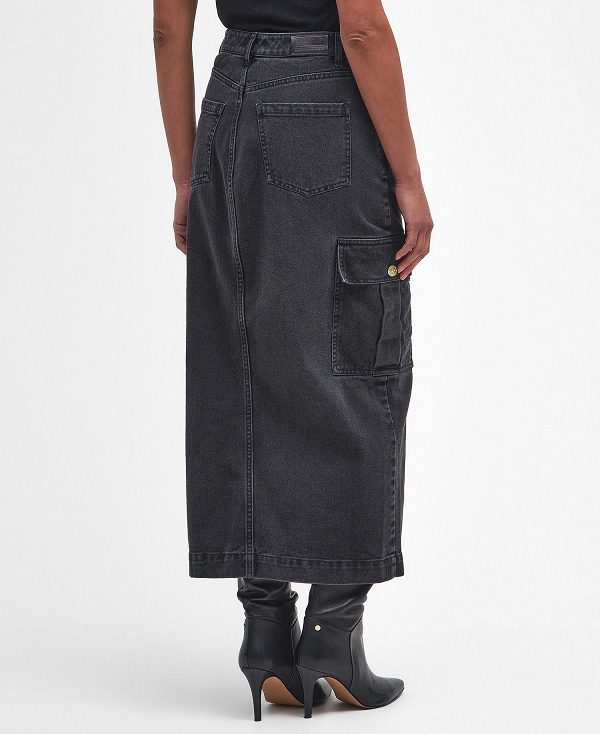 Barbour Tamsin Cargo Midi Skirt Dyb Grå | BABO89607