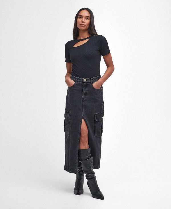 Barbour Tamsin Cargo Midi Skirt Dyb Grå | BABO89607