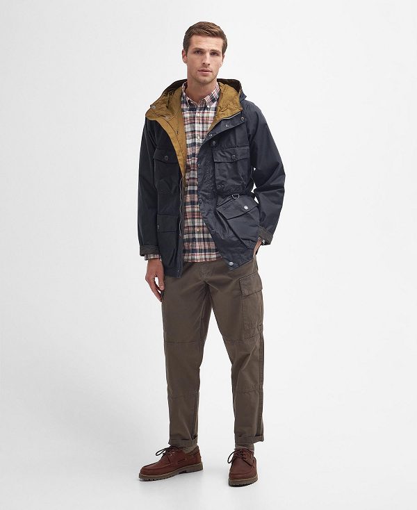 Barbour Tarn Utility Waxed Jacket Mørkeblå | BABO87195