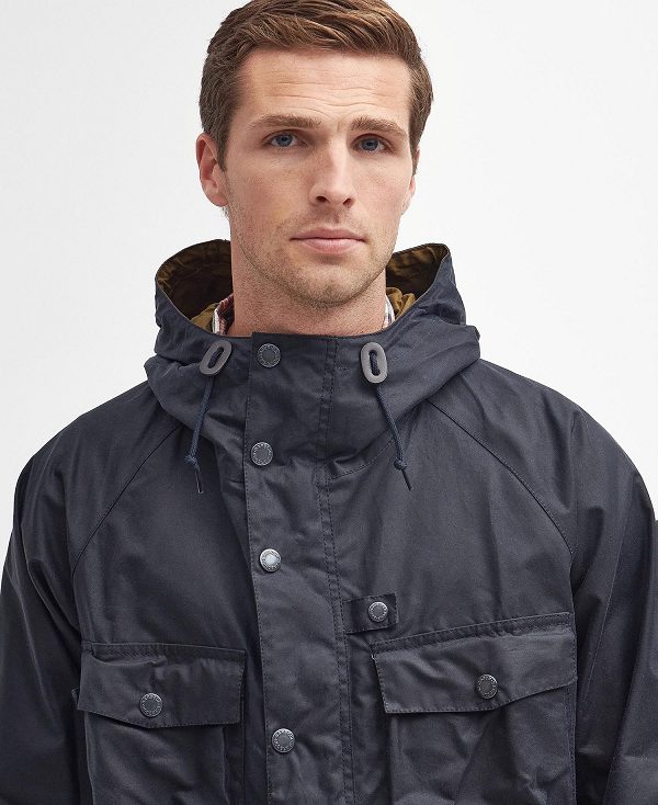 Barbour Tarn Utility Waxed Jacket Mørkeblå | BABO87195