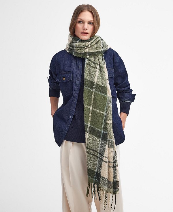 Barbour Tartan Boucle Scarf Flerfarvede | BABO90085