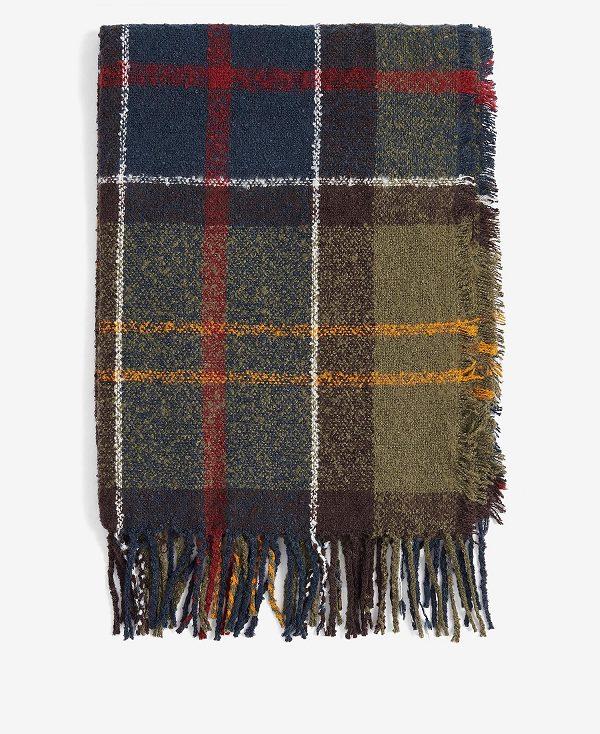 Barbour Tartan Boucle Scarf Lyserød | BABO90083