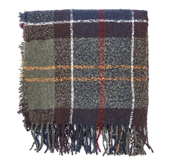 Barbour Tartan Boucle Scarf Lyserød | BABO90083