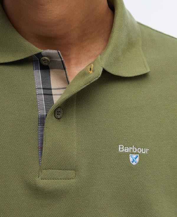 Barbour Tartan Pique Polo Shirt Bordeaux | BABO88129