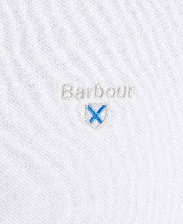 Barbour Tartan Pique Polo Shirt Hvide | BABO88152