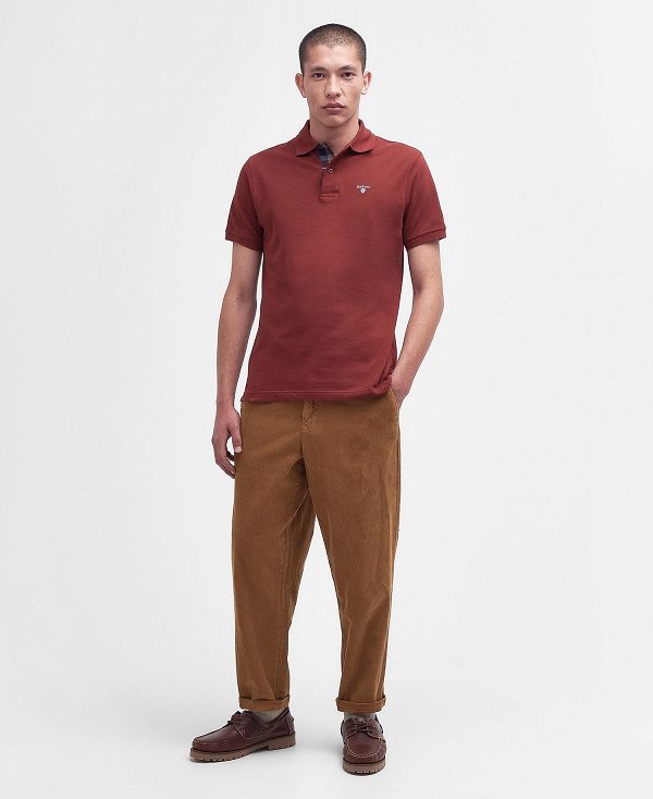 Barbour Tartan Pique Polo Shirt Rød | BABO88154