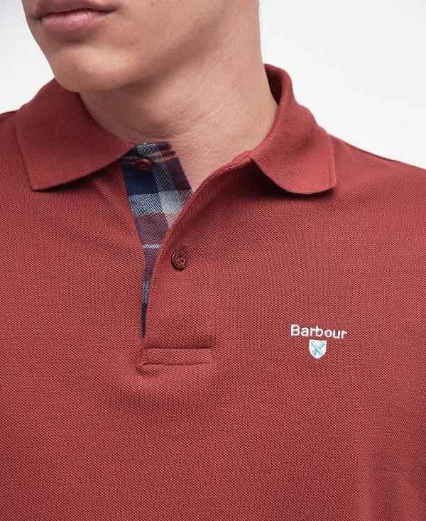 Barbour Tartan Pique Polo Shirt Rød | BABO88154