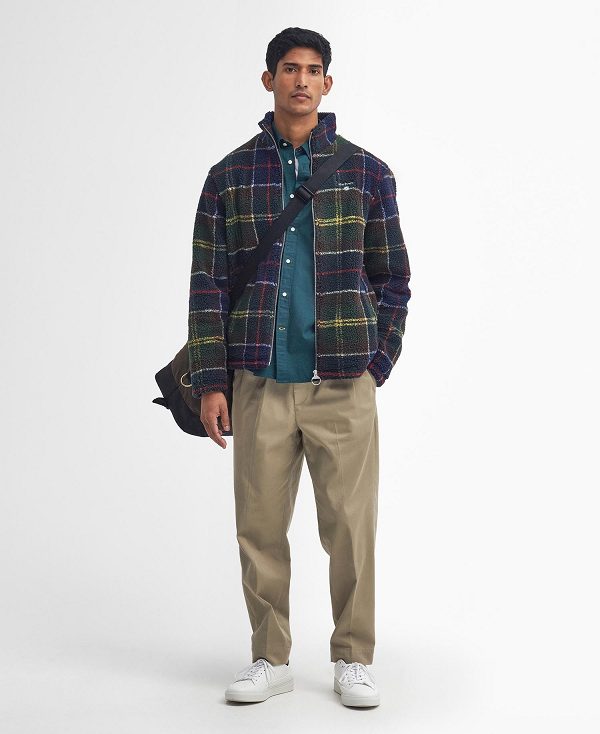 Barbour Tartan Sherpa Fleece Flerfarvede | BABO88735