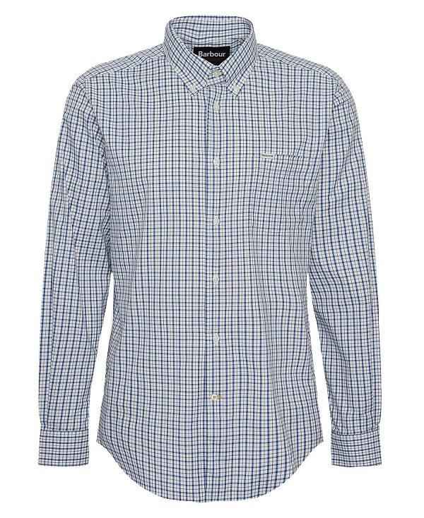 Barbour Teesdale Tailored Long-sleeved Shirt Mørkeblå | BABO87724