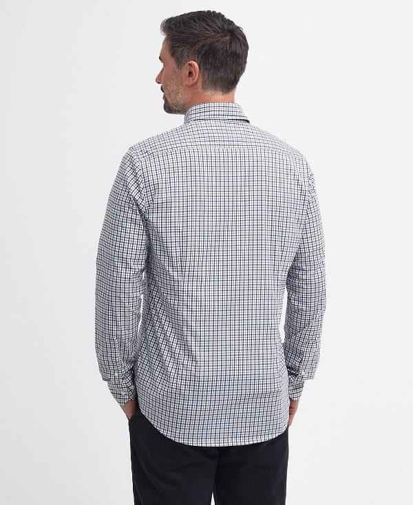 Barbour Teesdale Tailored Long-sleeved Shirt Mørkeblå | BABO87724