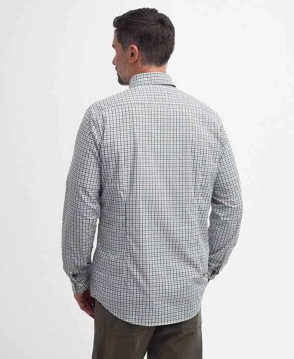 Barbour Teesdale Tailored Long-sleeved Shirt Grøn | BABO87725