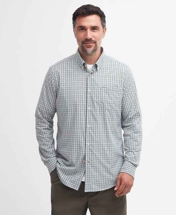 Barbour Teesdale Tailored Long-sleeved Shirt Grøn | BABO87725