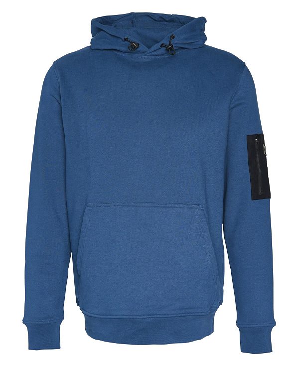 Barbour Tempo Hoodie Blå | BABO88455