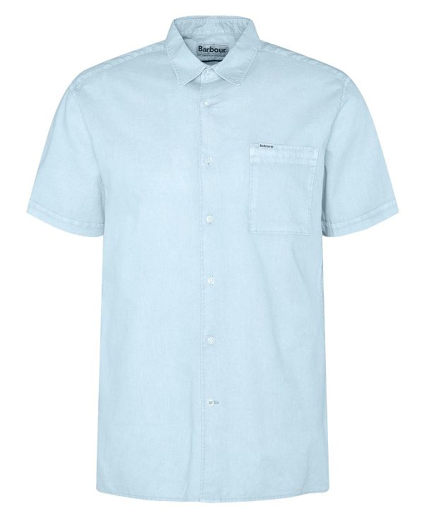 Barbour Terra Dye Regular Short-sleeved Shirt Blå | BABO87767