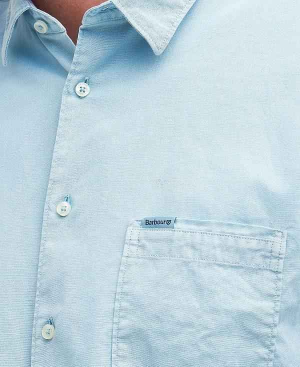 Barbour Terra Dye Regular Short-sleeved Shirt Blå | BABO87767