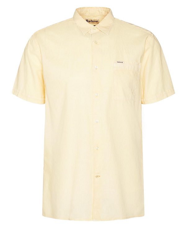 Barbour Terra Dye Regular Short-sleeved Shirt Gul | BABO87783