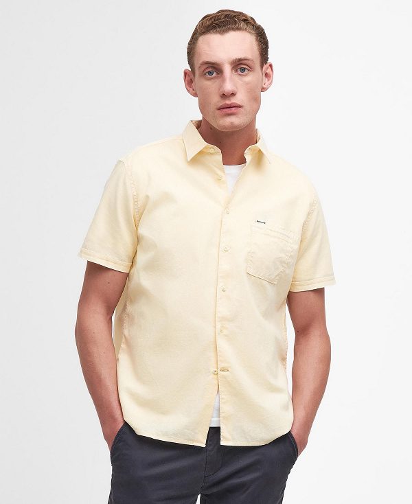 Barbour Terra Dye Regular Short-sleeved Shirt Gul | BABO87783