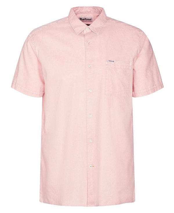 Barbour Terra Dye Regular Short-sleeved Shirt Lyserød | BABO87786