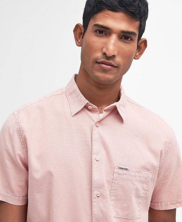 Barbour Terra Dye Regular Short-sleeved Shirt Lyserød | BABO87786