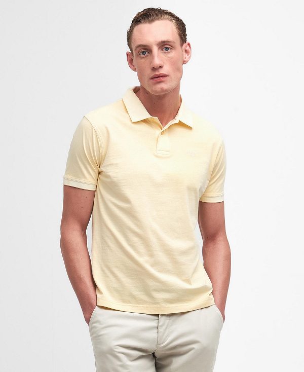 Barbour Terra Dye Short-sleeved Polo Shirt Gul | BABO88168