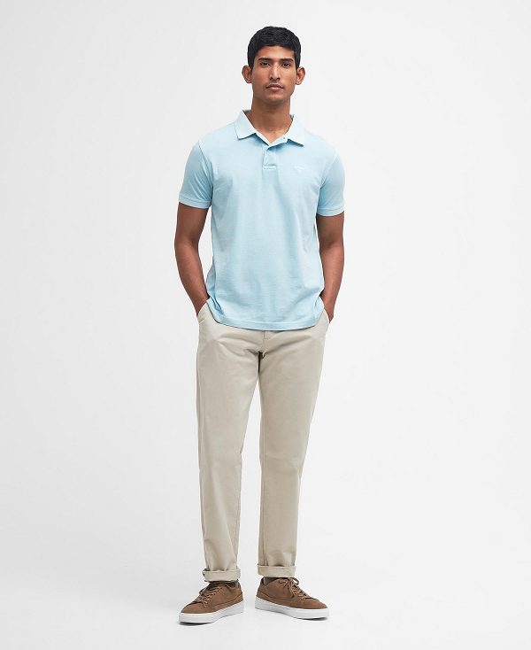 Barbour Terra Dye Short-sleeved Polo Shirt Blå | BABO88169