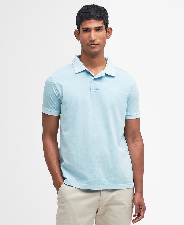 Barbour Terra Dye Short-sleeved Polo Shirt Blå | BABO88169