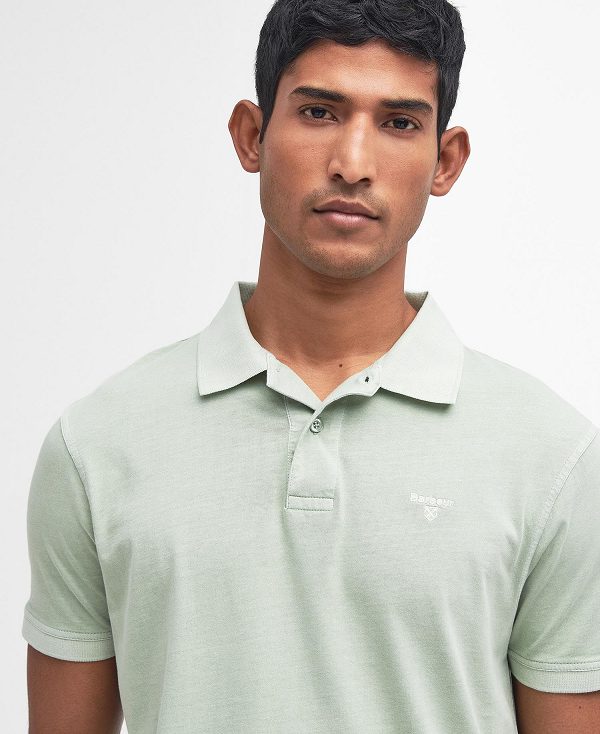 Barbour Terra Dye Short-sleeved Polo Shirt Grøn | BABO88170