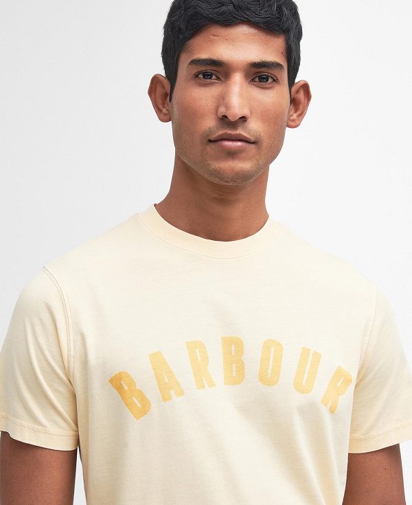 Barbour Terra Dye T-shirt Gul | BABO88338