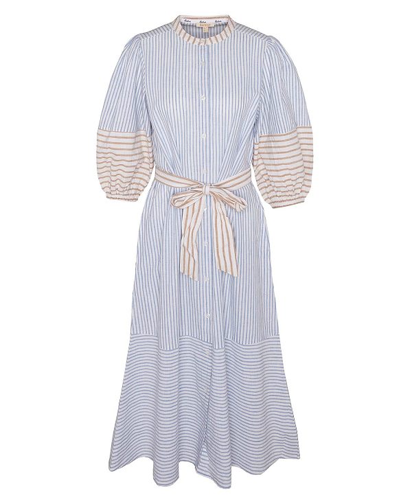 Barbour Thea Striped Shirt Dress Flerfarvede Striber | BABO89624