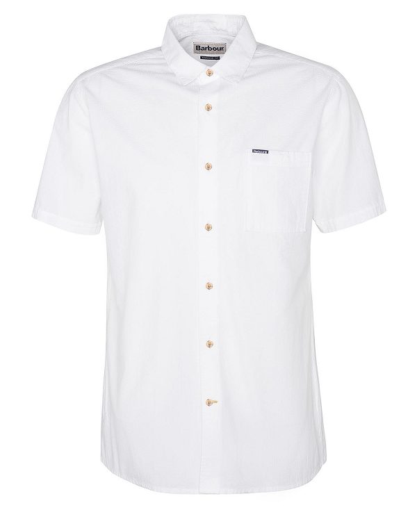 Barbour Thermond Regular Short-sleeved Shirt Hvide | BABO87766