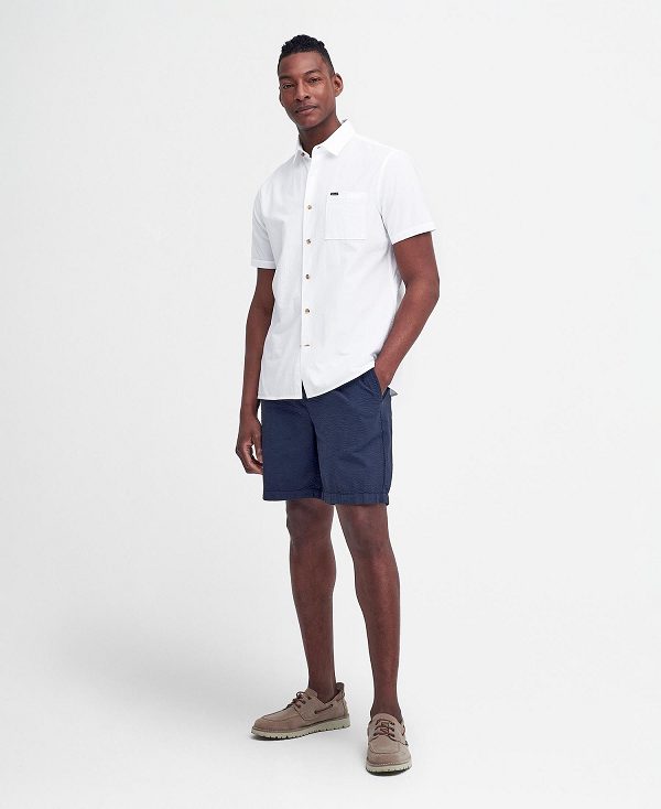 Barbour Thermond Regular Short-sleeved Shirt Hvide | BABO87766