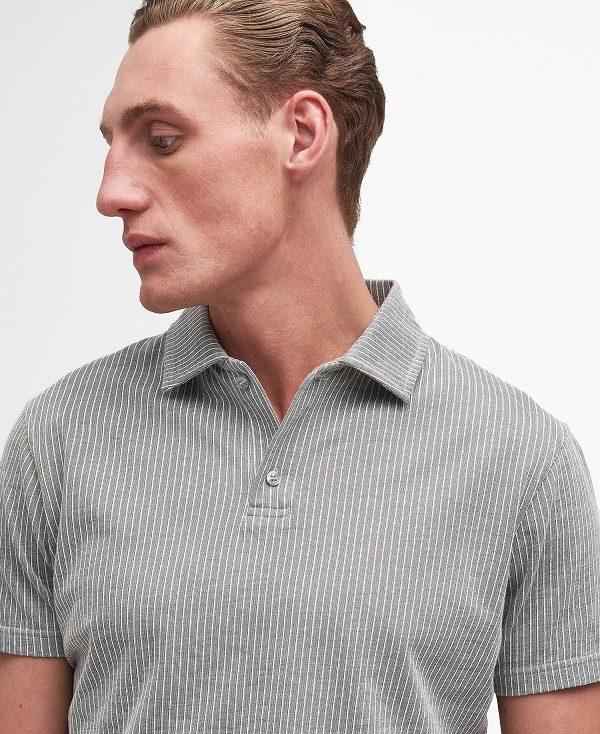 Barbour Tickhill Striped Short-sleeved Polo Shirt Grå | BABO88194