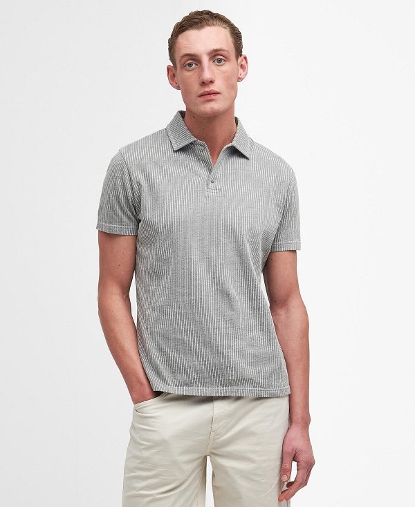 Barbour Tickhill Striped Short-sleeved Polo Shirt Grå | BABO88194