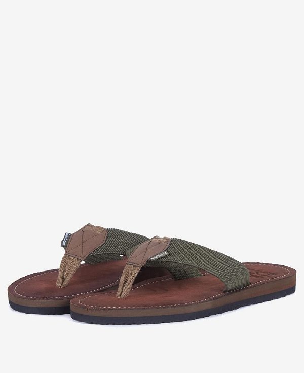 Barbour Toeman Beach Sandal Olivengrøn | BABO88879