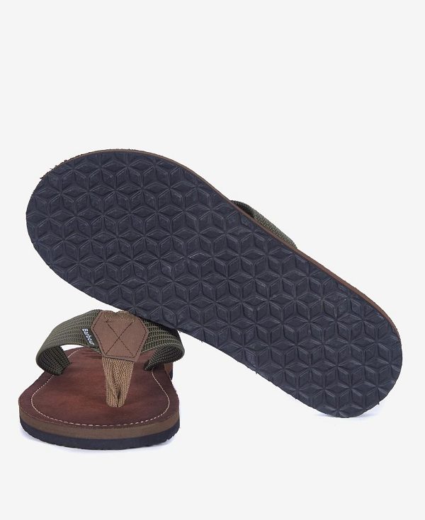 Barbour Toeman Beach Sandal Olivengrøn | BABO88879