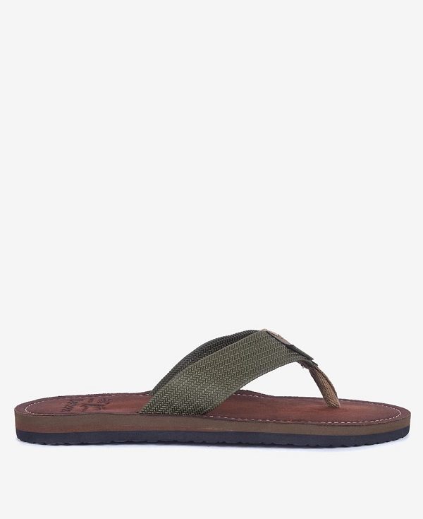 Barbour Toeman Beach Sandal Olivengrøn | BABO88879