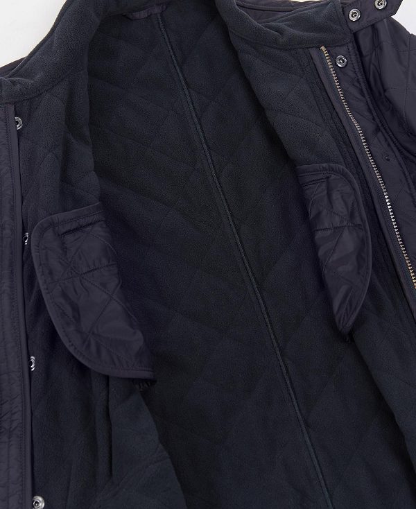 Barbour Tourer Ariel Polar Quilted Jacket Mørkeblå | BABO87310