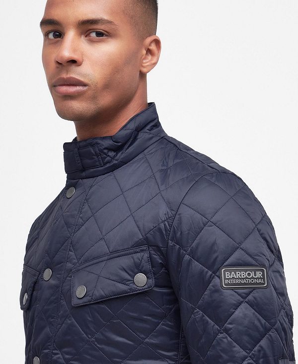 Barbour Tourer Ariel Quilted Jacket Mørkeblå | BABO87292