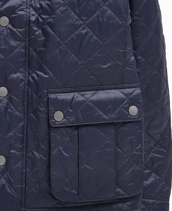 Barbour Tourer Ariel Quilted Jacket Mørkeblå | BABO87292