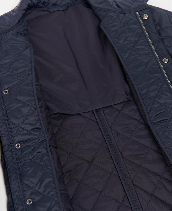 Barbour Tourer Ariel Quilted Jacket Mørkeblå | BABO87292