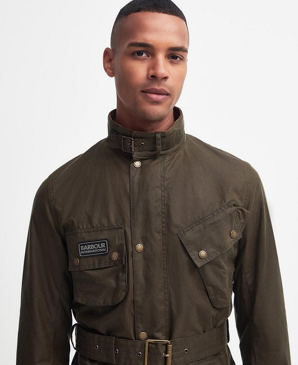 Barbour Tourer Slim International Waxed Jacket Brune | BABO87193