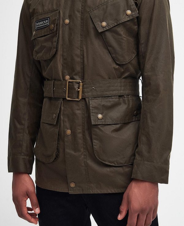 Barbour Tourer Slim International Waxed Jacket Brune | BABO87193