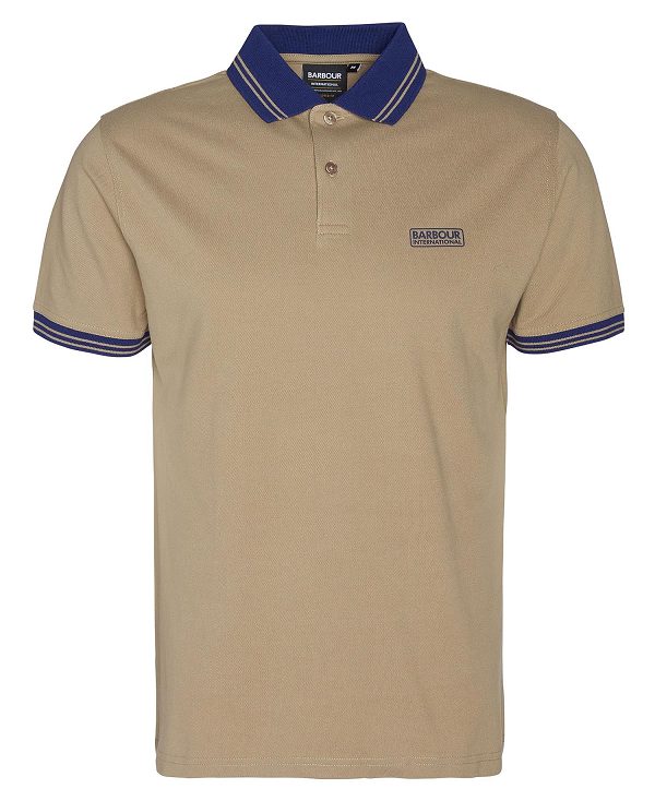 Barbour Tracker Short-sleeved Polo Shirt Khaki | BABO88173